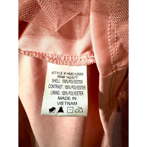 Haute Monde Pink Spaghetti Strap Tulle Dress - Picture 5 of 5